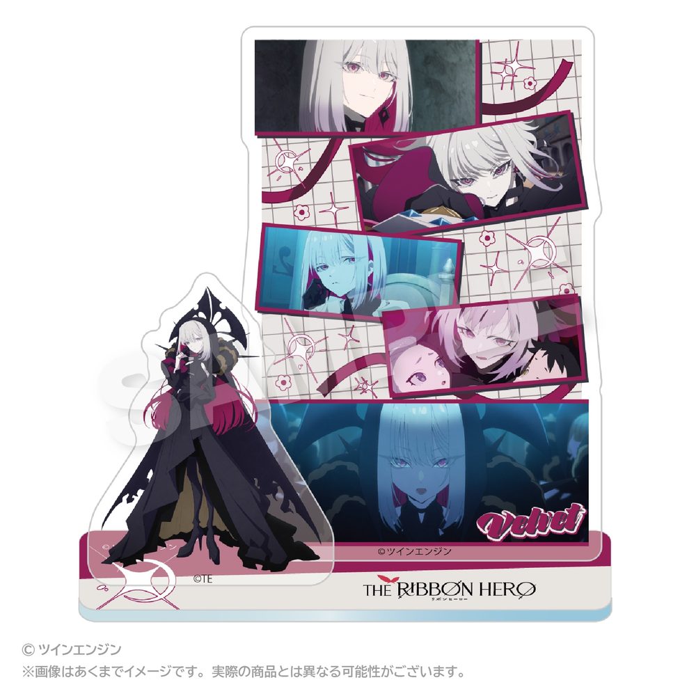 THE RIBBON HERO リボンヒーロー メモリーズアクリルマスコット ベルベット ("The Ribbon Hero" Memories Acrylic Mascot Velvet)