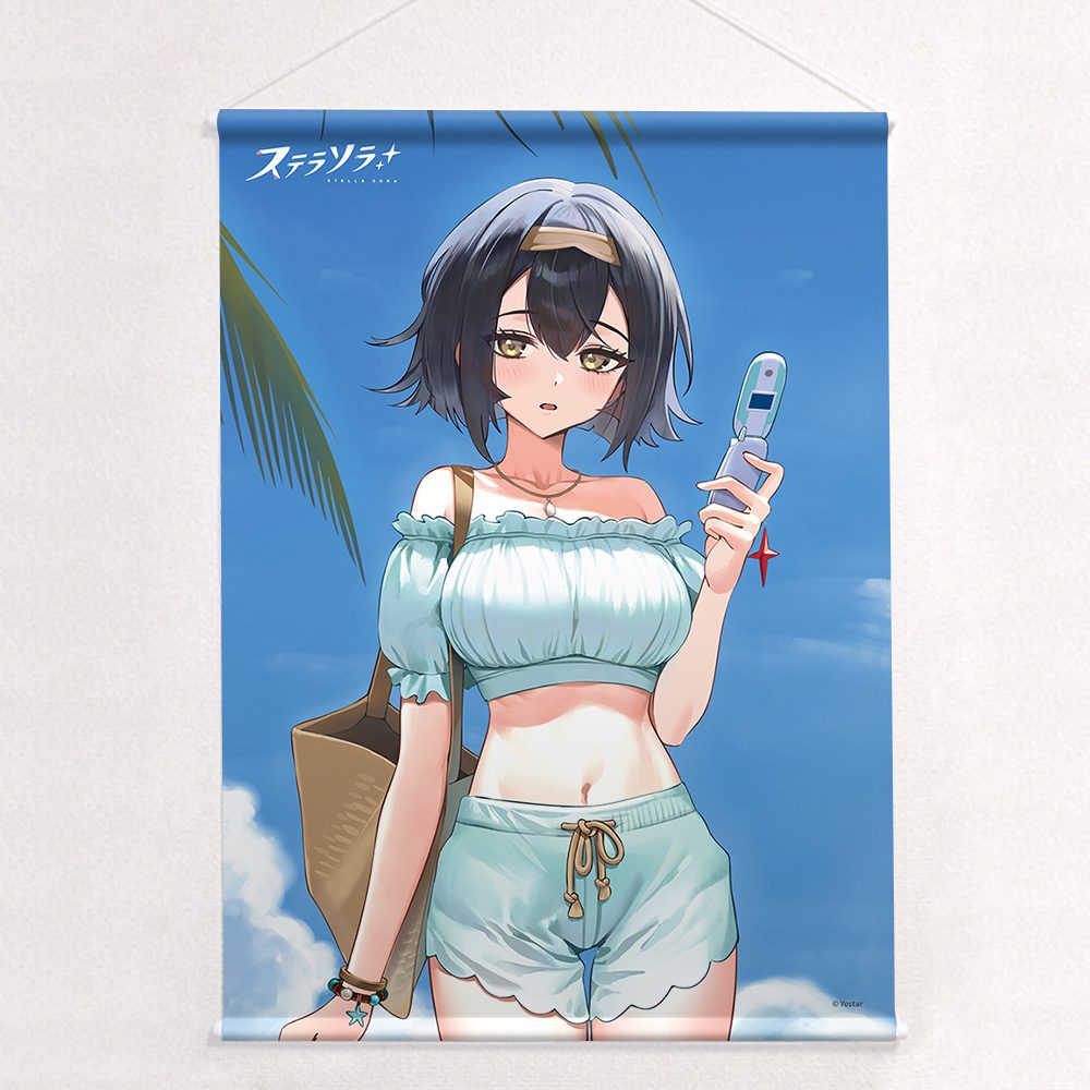 ステラソラ 描き下ろしB2タペストリー コハク/夏服 Wスエード ("Stella Sora" Original Illustration B2 Tapestry Amber / Summer Clothes W Suede)
