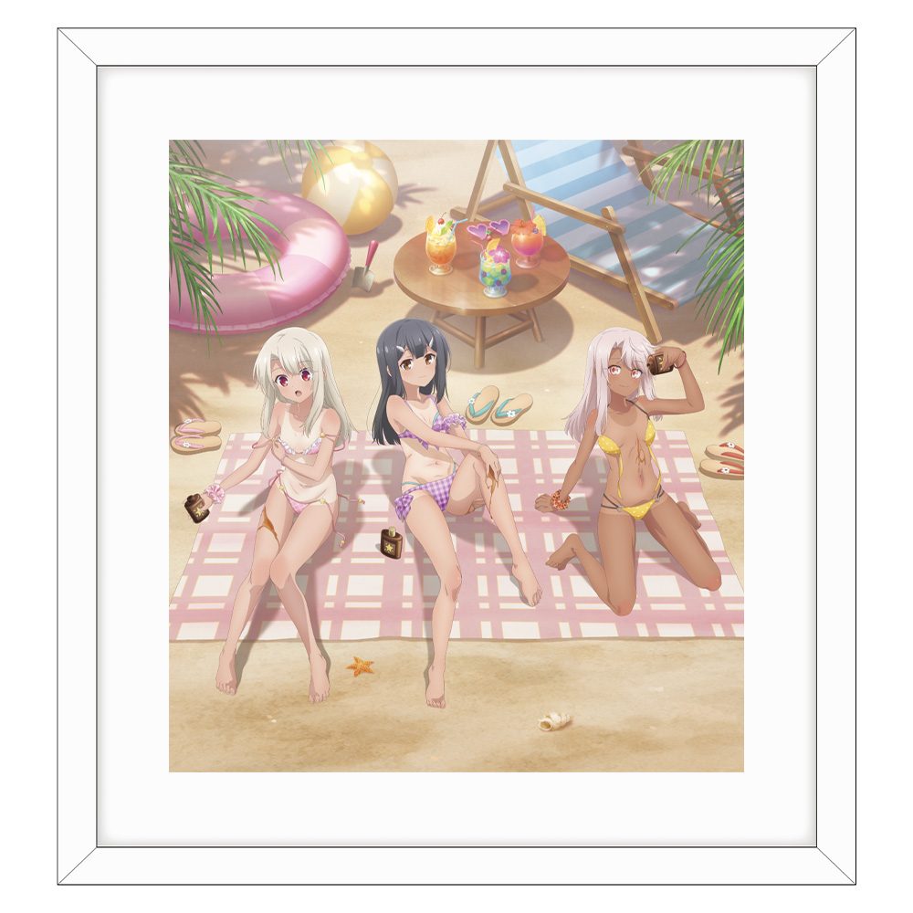 劇場版Fate/kaleid liner プリズマ☆イリヤ Licht 名前の無い少女 描き下ろし複製原画 イリヤ&美遊&クロエ/日焼け ("Fate/kaleid liner Prisma Illya: Licht - The Nameless Girl" Original Illustration Replicate Genga Illya & Miyu & Chloe / Sunburn)
