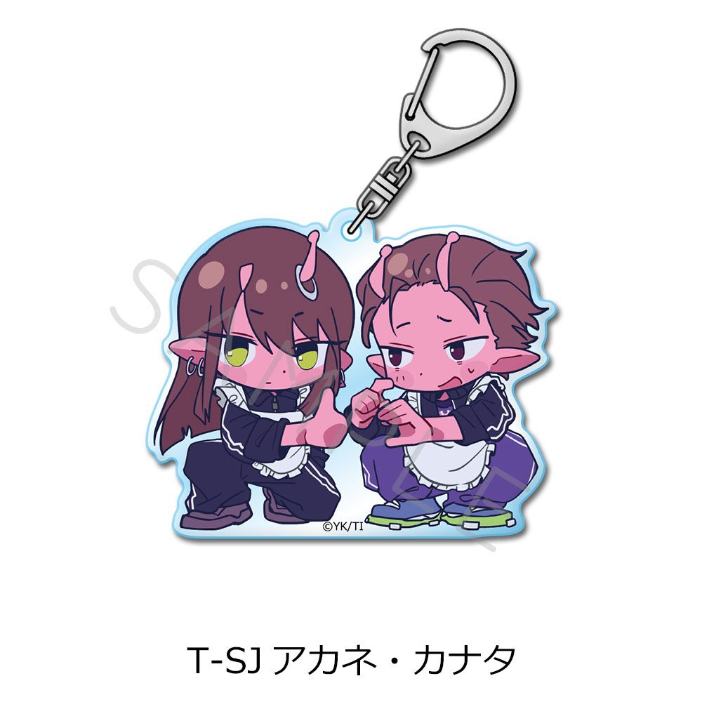 銀河特急 ミルキー☆サブウェイ 第5弾 アクリルキーホルダー(ちぽっけ) T-SJ アカネ・カナタ ("MILKY SUBWAY THE GALACTIC LIMITED EXPRESS" Vol. 5 Acrylic Key Chain (Chipokke) T-SJ Akane & Kanata)