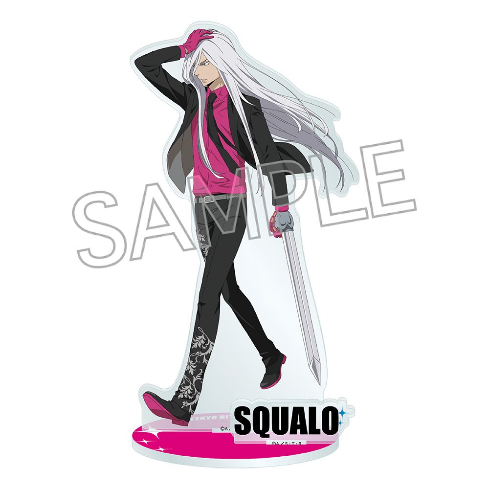 家庭教師ヒットマンREBORN! Nero e Magenta アクリルスタンド スペルビ・スクアーロ(10年後) ("Reborn!" Nero e Magenta Acrylic Stand Superbia Squalo (10 Years Later))