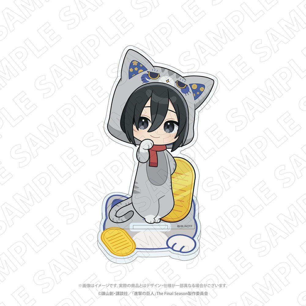 進撃の巨人 招き猫 BIGアクリルスタンド ミカサ ("Attack on Titan" Manekineko Big Acrylic Stand Mikasa)