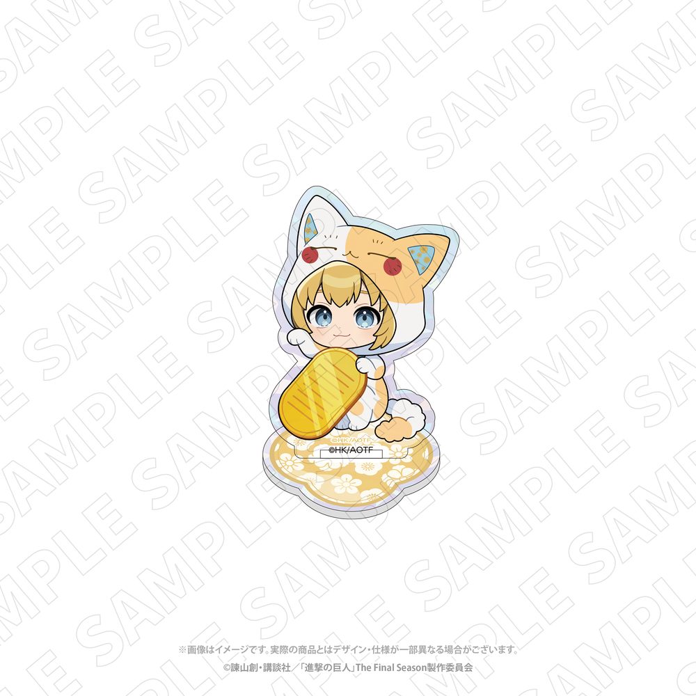 進撃の巨人 招き猫 ホログラムアクリルスタンド アルミン ("Attack on Titan" Manekineko Hologram Acrylic Stand Armin)