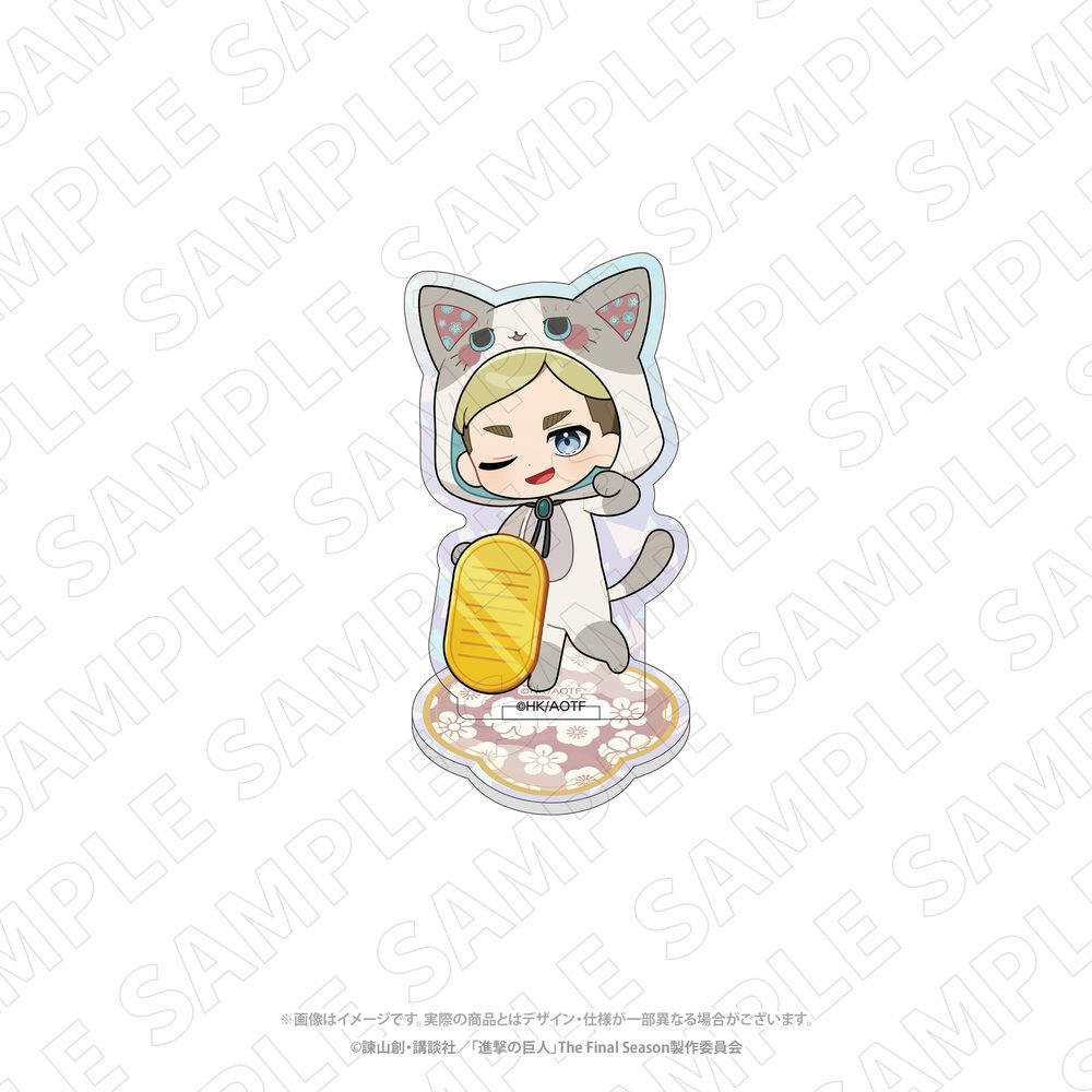 進撃の巨人 招き猫 ホログラムアクリルスタンド エルヴィン ("Attack on Titan" Manekineko Hologram Acrylic Stand Erwin)