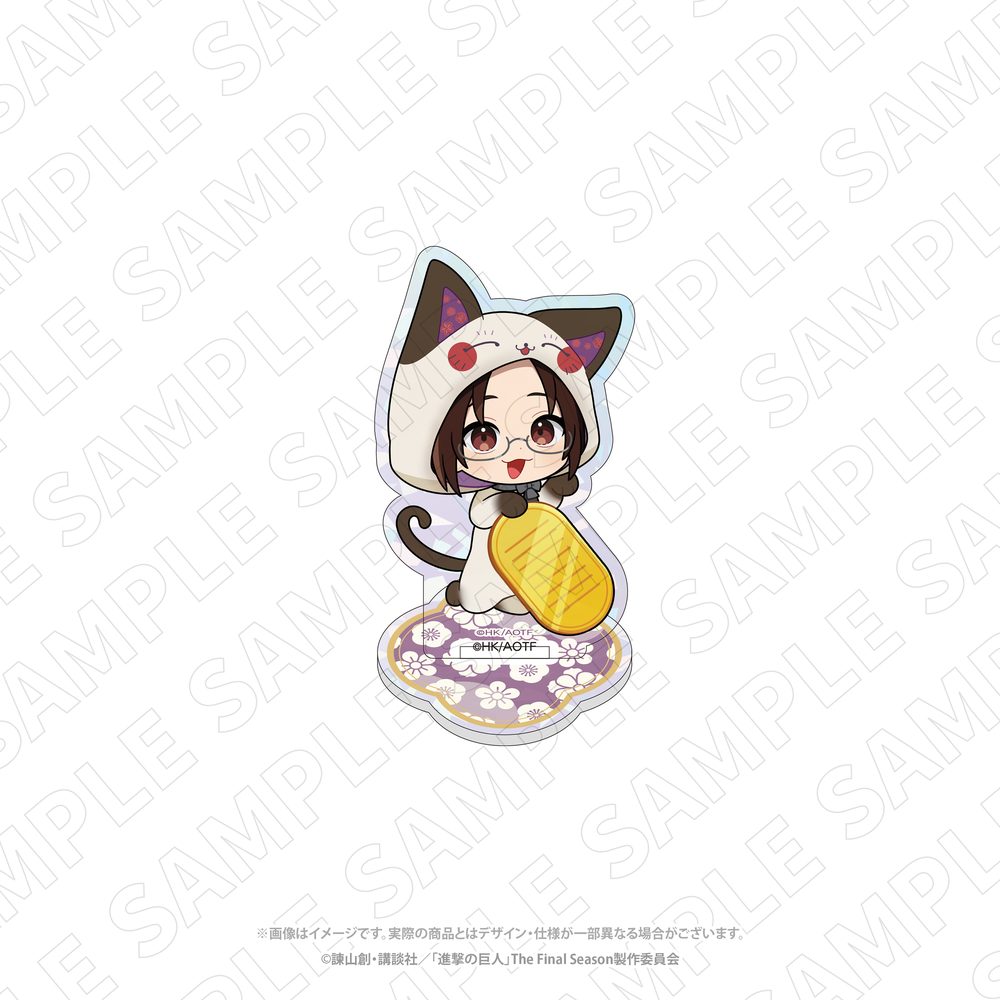 進撃の巨人 招き猫 ホログラムアクリルスタンド ハンジ ("Attack on Titan" Manekineko Hologram Acrylic Stand Hans)