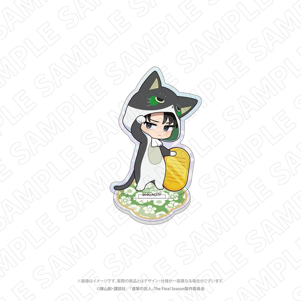 進撃の巨人 招き猫 ホログラムアクリルスタンド リヴァイ ("Attack on Titan" Manekineko Hologram Acrylic Stand Levi)