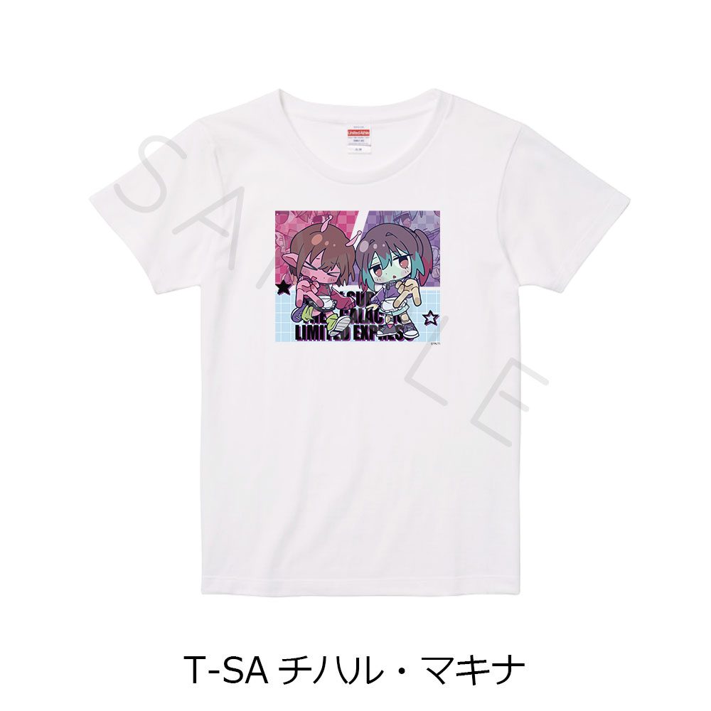 銀河特急 ミルキー☆サブウェイ 第5弾 Tシャツ(ちぽっけ) T-SA チハル・マキナ ホワイト Mサイズ ("MILKY SUBWAY THE GALACTIC LIMITED EXPRESS" Vol. 5 T-shirt (Chipokke) T-SA Chiharu & Makina White (M Size))