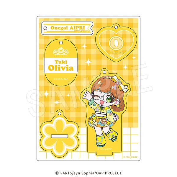 おねがいアイプリ ミニキャラアクリルスタンドキーホルダー おりびあ ("Onegai AiPri" Mini Character Acrylic Stand Key Chain Olivia)