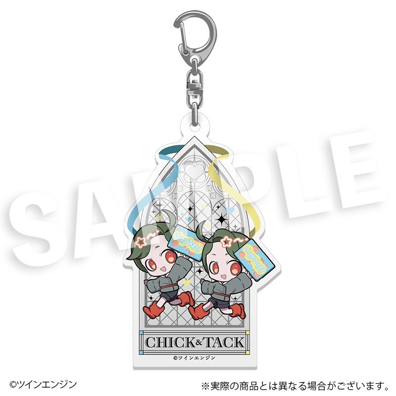 THE RIBBON HERO リボンヒーロー フレフレンズアクリルキーホルダー チック&タック ("The Ribbon Hero" Furefriends Acrylic Key Chain Chick & Tack)