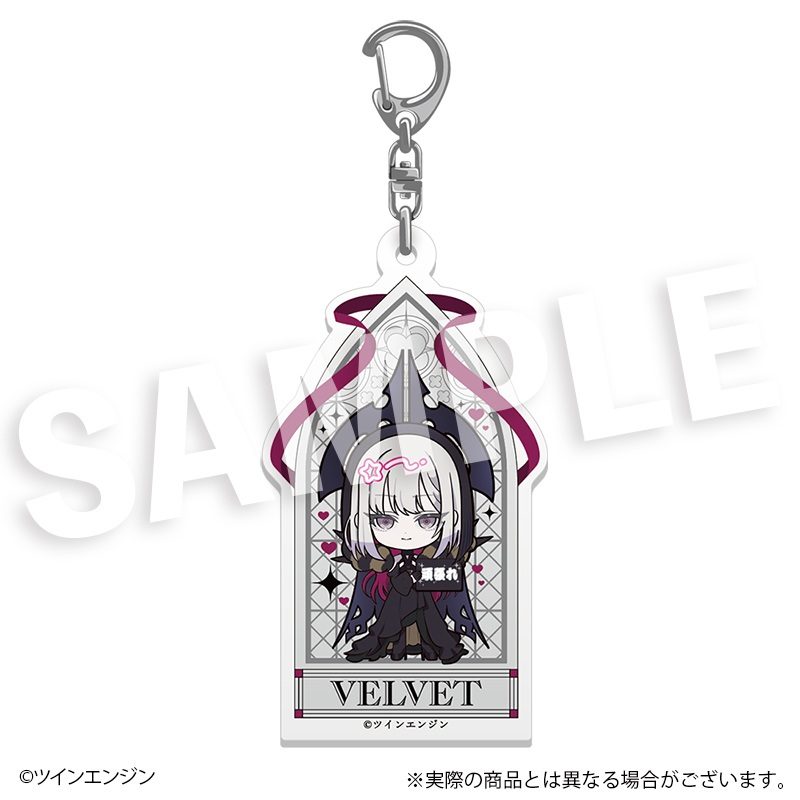THE RIBBON HERO リボンヒーロー フレフレンズアクリルキーホルダー ベルベット ("The Ribbon Hero" Furefriends Acrylic Key Chain Velvet)