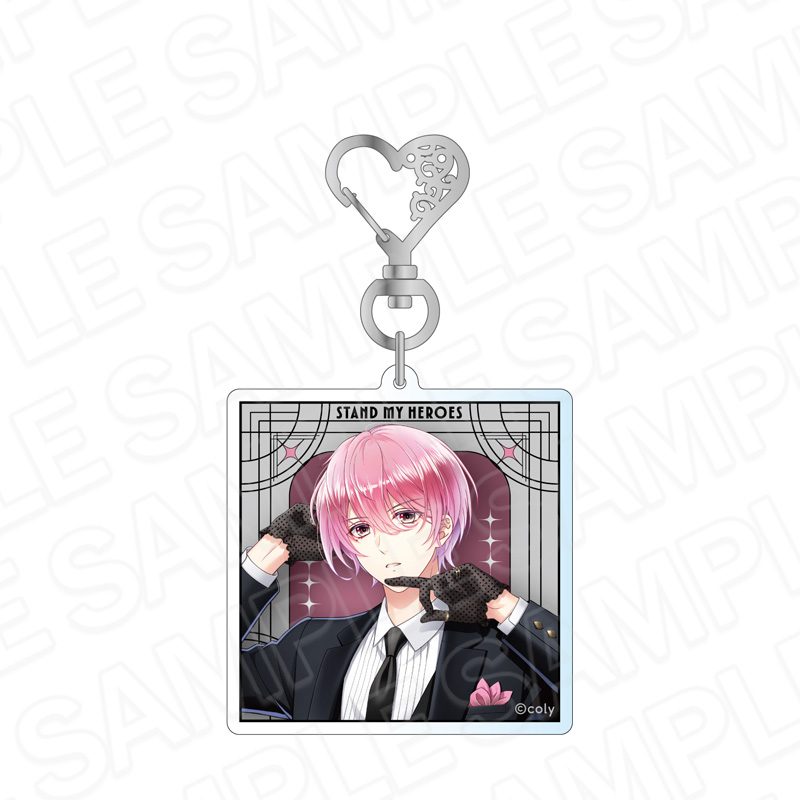 スタンドマイヒーローズ ホログラムアクリルキーホルダー Hands in Black 可愛ひかる ("Stand My Heroes" Hologram Acrylic Key Chain Hands in Black Kawai Hikaru)