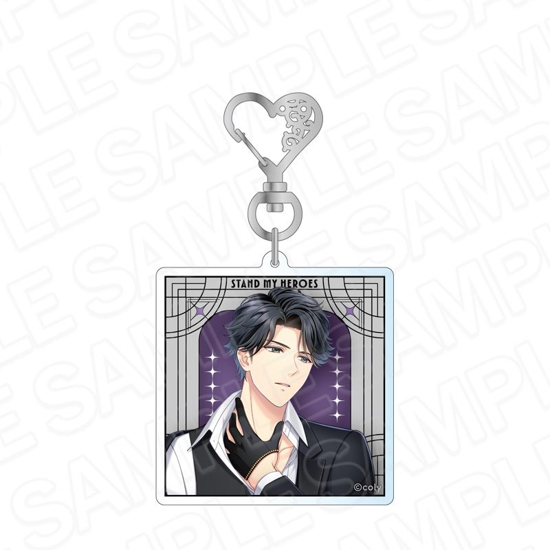 スタンドマイヒーローズ ホログラムアクリルキーホルダー Hands in Black 新堂清志 ("Stand My Heroes" Hologram Acrylic Key Chain Hands in Black Shindo Kiyoshi)