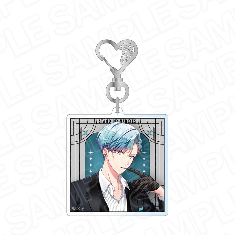 スタンドマイヒーローズ ホログラムアクリルキーホルダー Hands in Black 日向志音 ("Stand My Heroes" Hologram Acrylic Key Chain Hands in Black Hinata Shion)