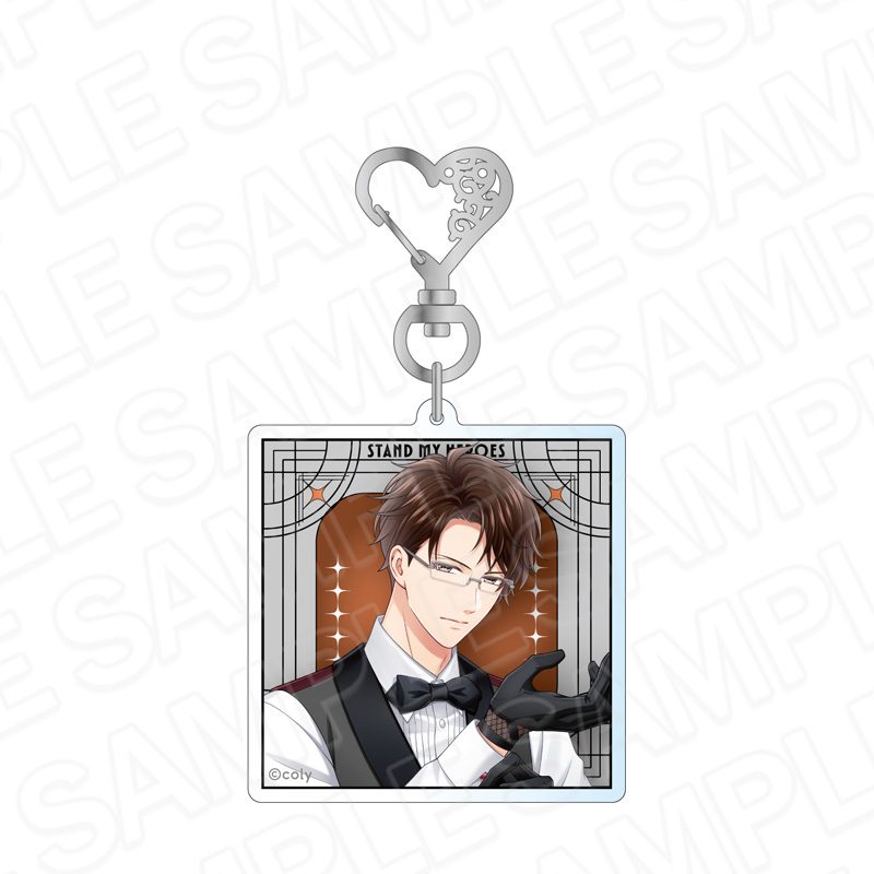 スタンドマイヒーローズ ホログラムアクリルキーホルダー Hands in Black 朝霧司 ("Stand My Heroes" Hologram Acrylic Key Chain Hands in Black Asagiri Tsukasa)