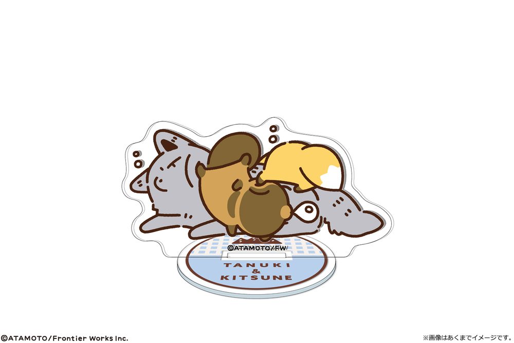 タヌキとキツネ ミニアクリルスタンド 03 タヌキ&キツネ&オオカミ ("Tanuki & Kitsune" Mini Acrylic Stand 03 Tanuki & Kitsune & Ookami)