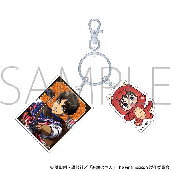 進撃の巨人 2連アクリルキーホルダー エレン ("Attack on Titan" Twin Acrylic Key Chain Eren)