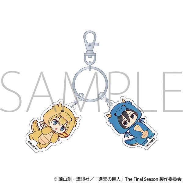 進撃の巨人 2連アクリルキーホルダー ミカサ&アルミン ("Attack on Titan" Twin Acrylic Key Chain Mikasa & Armin)