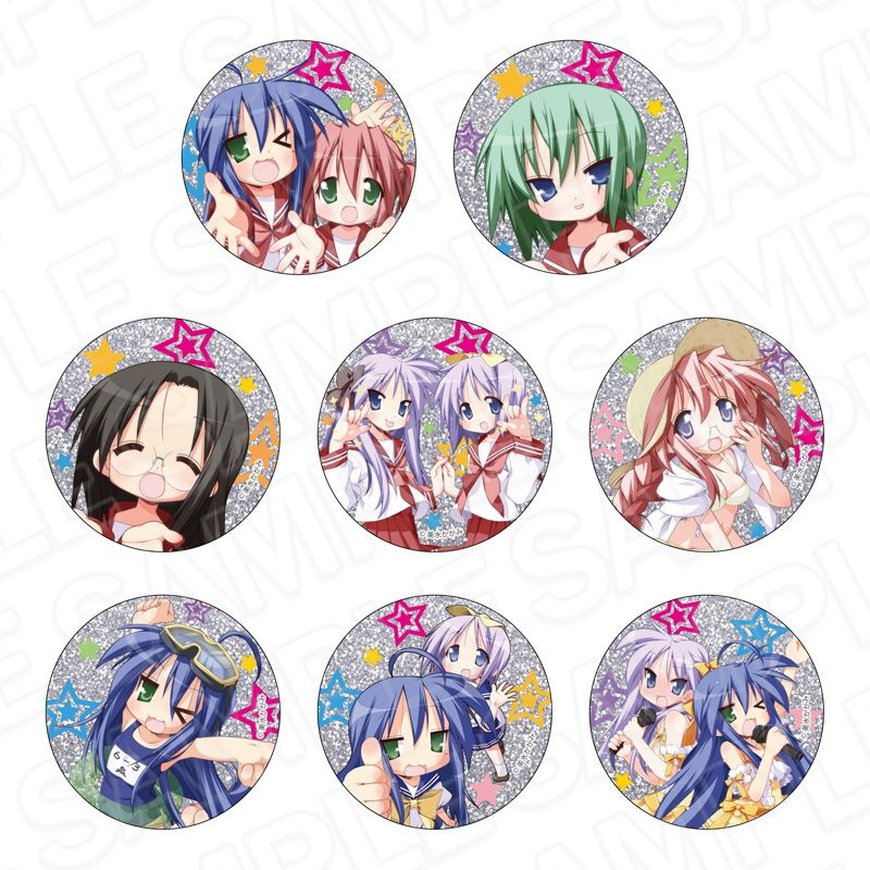 らき☆すた グリッターカンバッジ ("Lucky Star" Glitter Can Badge)