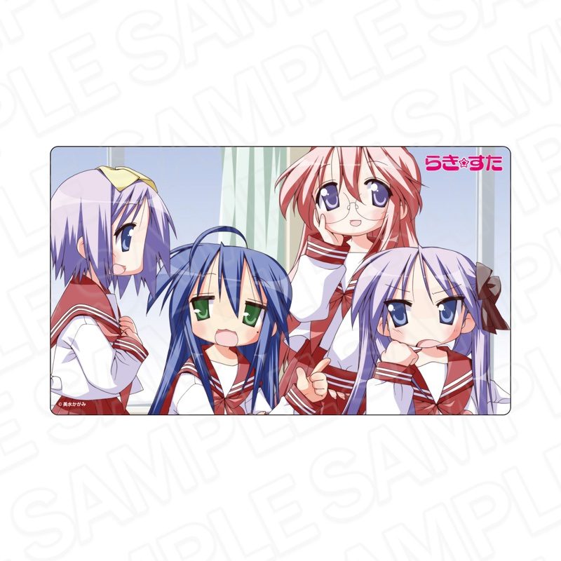 らき☆すた ラバーデスクマット こなた&つかさ&かがみ&みゆき ("Lucky Star" Rubber Desk Mat Konata & Tsukasa & Kagami & Miyuki)