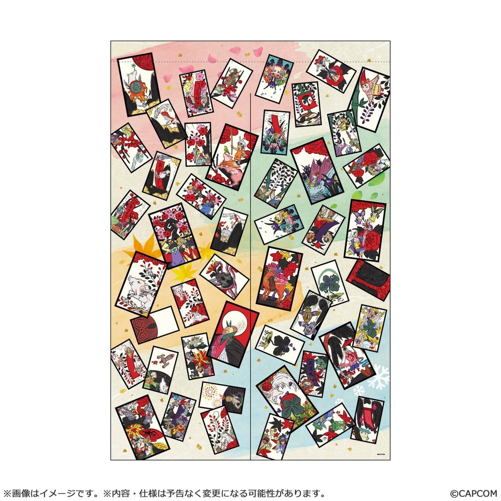 大神 20周年記念 復刻アート企画 桜花札暖簾 -大神 絶景版 花あそびより- ("Okami" 20th Anniversary Reprint Art Project Oukahanafuda Noren -From the Okami HD: Hana-asobi Edition-)