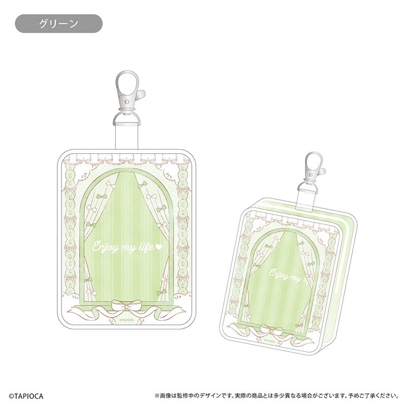 タピオカ オリジナル Enjoy My Life クリアポーチ グリーン (Tapioca Original Enjoy My Life Clear Pouch Green)