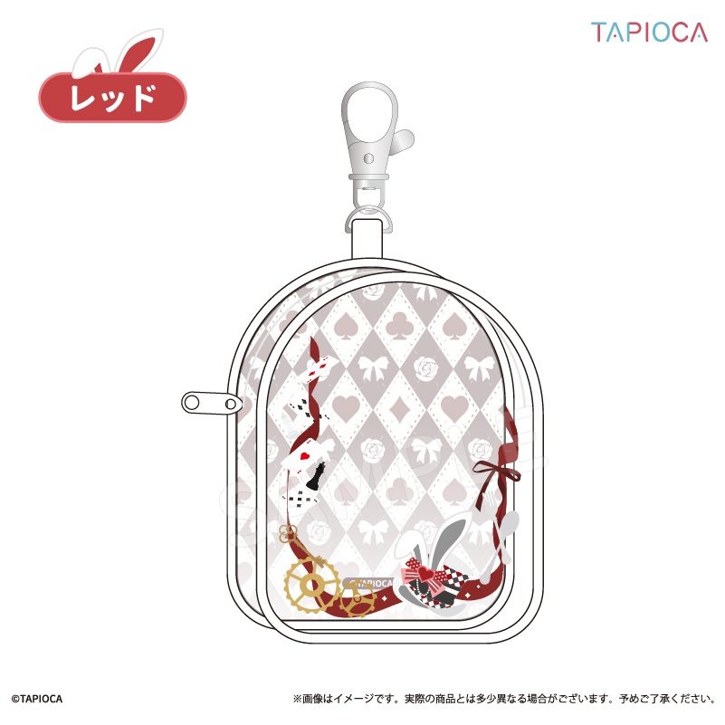 タピオカ オリジナル アリス風 クリアポーチ レッド (Tapioca Original Alice Style Clear Pouch Red)