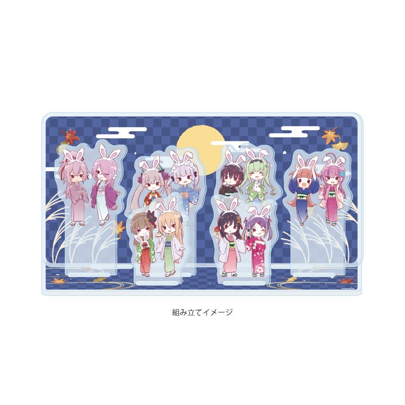 アクリルジオラマ ヘブンバーンズレッド 11 30G&31D お月見Ver.(グラフアートイラスト) (Acrylic Diorama "Heaven Burns Red" 11 30G & 31D Otsukimi Ver. (Graff Art Illustration))