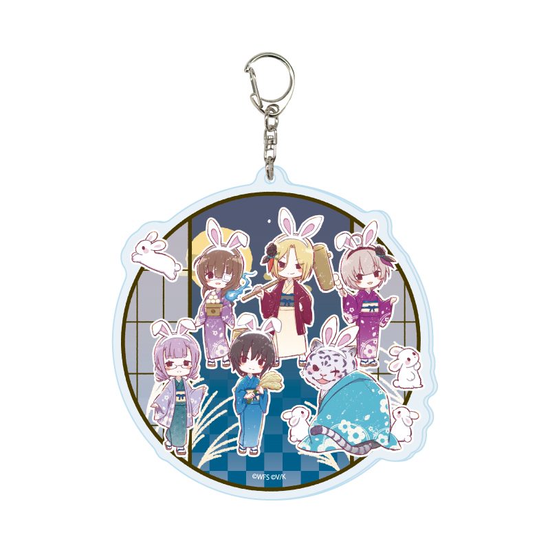デカアクリルキーホルダー ヘブンバーンズレッド 09 第31B部隊 お月見Ver.(グラフアートイラスト) (Deka Acrylic Key Chain "Heaven Burns Red" 09 31B Unit Otsukimi Ver. (Graff Art Illustration))
