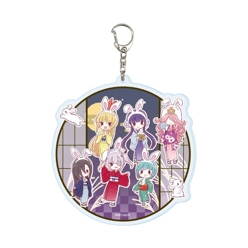 デカアクリルキーホルダー ヘブンバーンズレッド 10 第31C部隊 お月見Ver.(グラフアートイラスト) (Deka Acrylic Key Chain "Heaven Burns Red" 10 31C Unit Otsukimi Ver. (Graff Art Illustration))