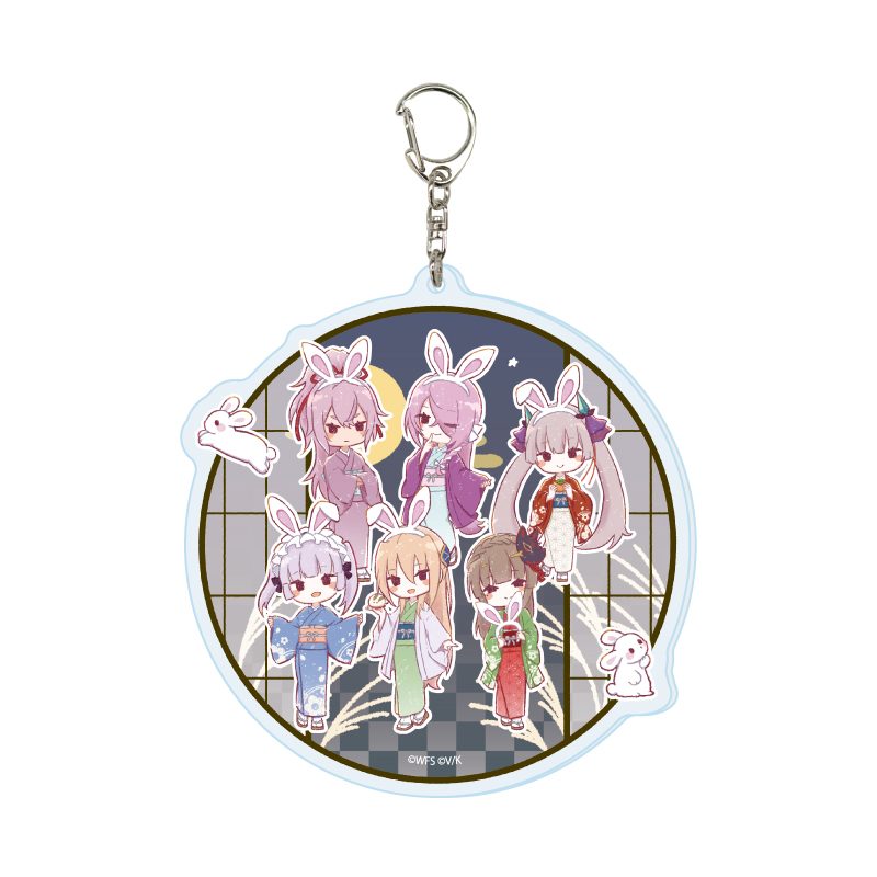 デカアクリルキーホルダー ヘブンバーンズレッド 11 第30G部隊 お月見Ver.(グラフアートイラスト) (Deka Acrylic Key Chain "Heaven Burns Red" 11 30G Unit Otsukimi Ver. (Graff Art Illustration))