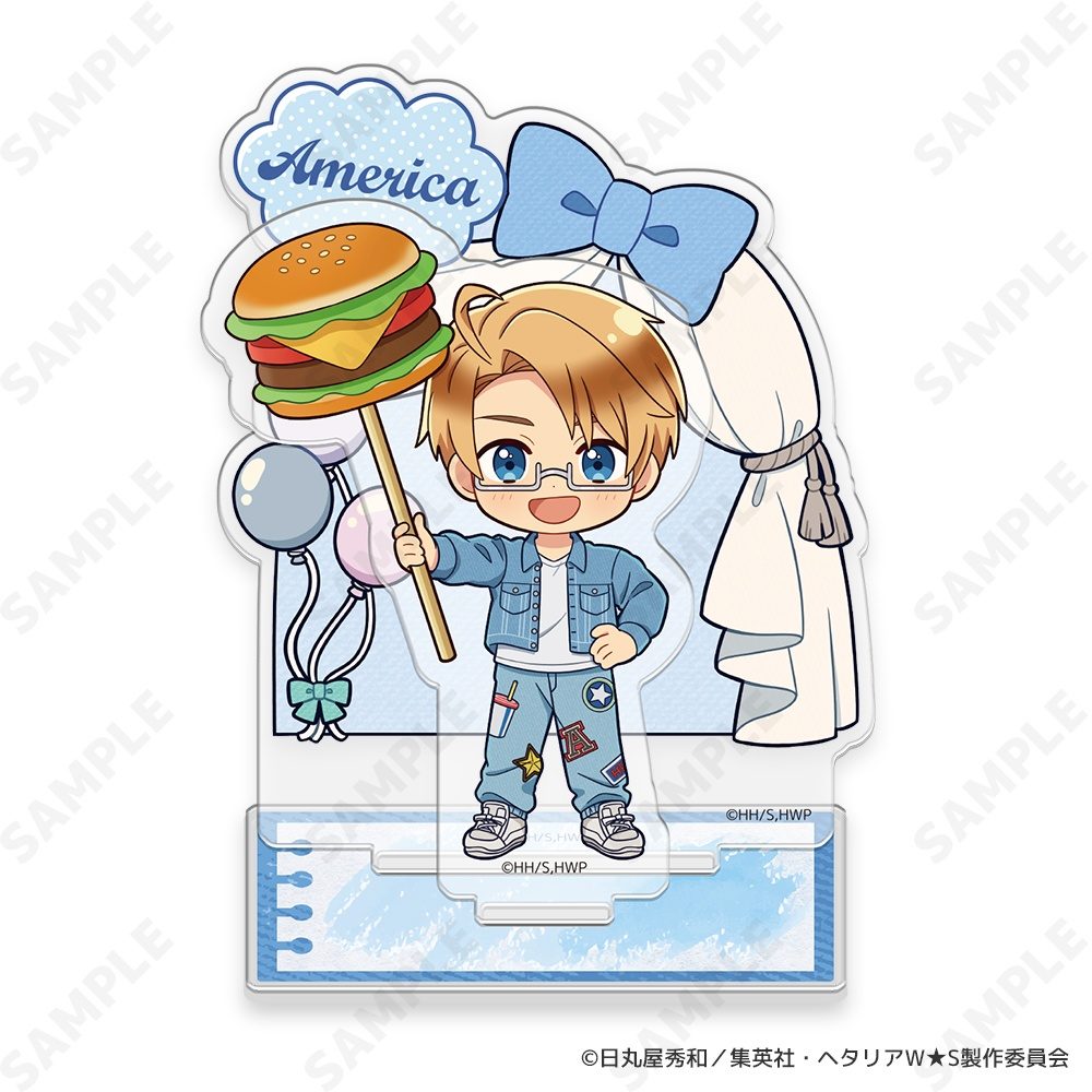 ヘタリア World☆Stars アクリルスタンド 4 アメリカ-Greetings with Denim Style-[ドレセレmini] ("Hetalia World Stars" Acrylic Stand 4 USA -Greetings with Denim Style- (DreCelle Mini))