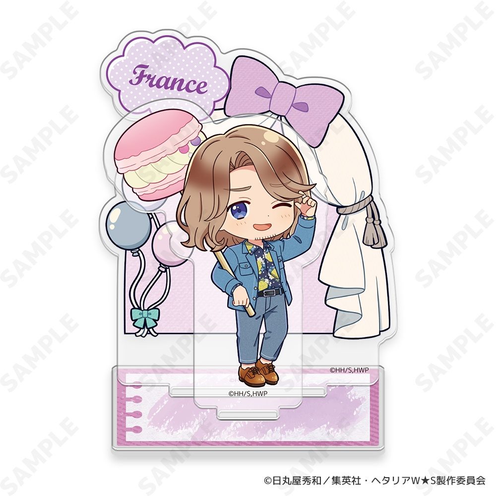 ヘタリア World☆Stars アクリルスタンド 6 フランス-Greetings with Denim Style-[ドレセレmini] ("Hetalia World Stars" Acrylic Stand 6 France -Greetings with Denim Style- (DreCelle Mini))