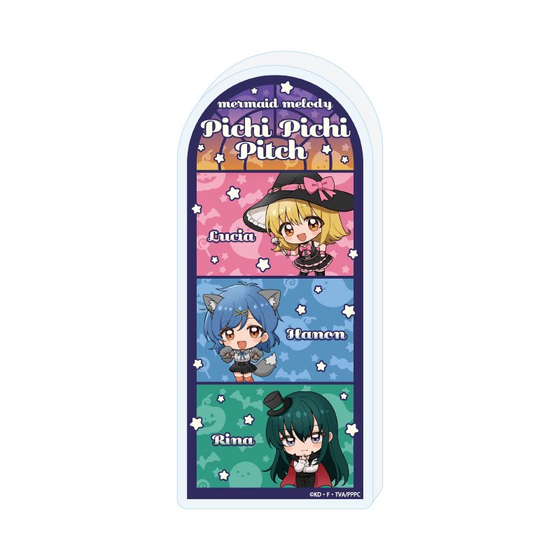 ミニアクリルブロック マーメイドメロディー ぴちぴちピッチ 01 るちあ&波音&リナ ハロウィンVer.(ミニキャライラスト) (Mini Acrylic Block "Mermaid Melody Pichi Pichi Pitch" 01 Lucia & Hanon & Rina Halloween Ver. (Mini Character Illustration))
