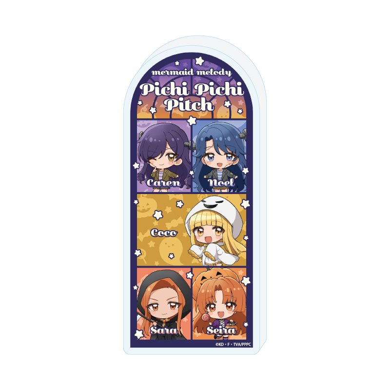 ミニアクリルブロック マーメイドメロディー ぴちぴちピッチ 02 かれん&ノエル&ココ&沙羅&星羅 ハロウィンVer.(ミニキャライラスト) (Mini Acrylic Block "Mermaid Melody Pichi Pichi Pitch" 02 Caren & Noel & Coco & Sara & Seira Halloween Ver. (Mini Character Illustration))