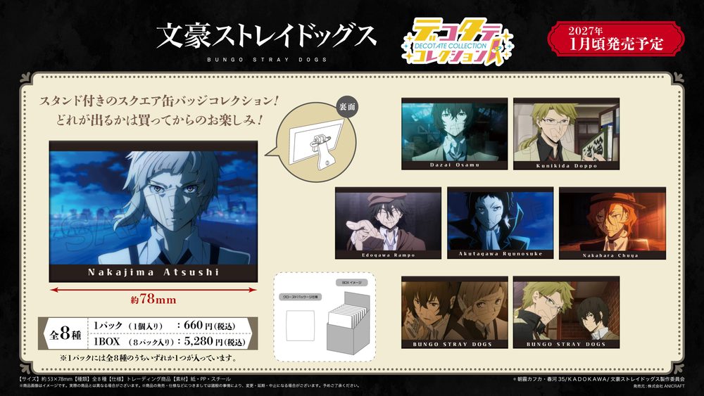 文豪ストレイドッグス トレーディングデコタテコレクション ("Bungo Stray Dogs" Trading Decotate Collection)