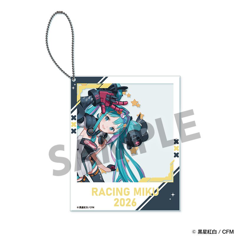 レーシングミク 2026 Rd.1 OKAYAMA 応援 Ver. ポラロイド風アクリルキーホルダー (Racing Miku 2026 Rd.1 OKAYAMA CHEERING Ver. Polaroid-style Acrylic Keychain)