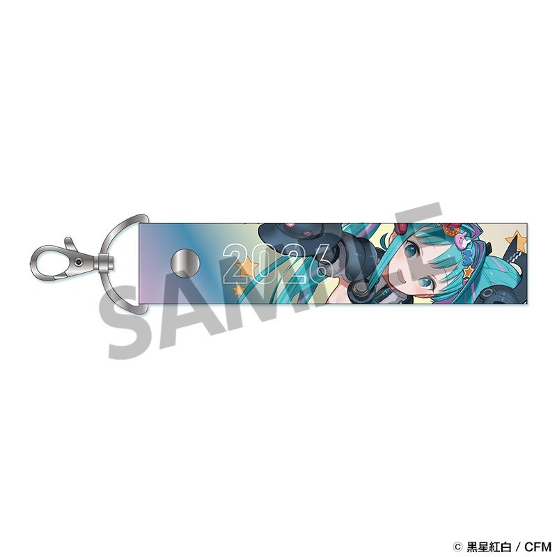 レーシングミク 2026 Rd.1 OKAYAMA 応援Ver. オーロラテープキーホルダー (Racing Miku 2026 Rd.1 OKAYAMA CHEERING Ver. Iridescent Tape Keychain)