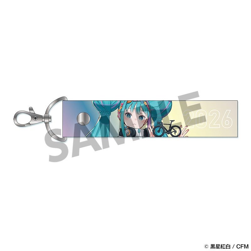レーシングミク 2026 TEAM UKYO 応援Ver. オーロラテープキーホルダー (Racing Miku 2026 TEAM UKYO CHEERING Ver. Iridescent Tape Keychain)