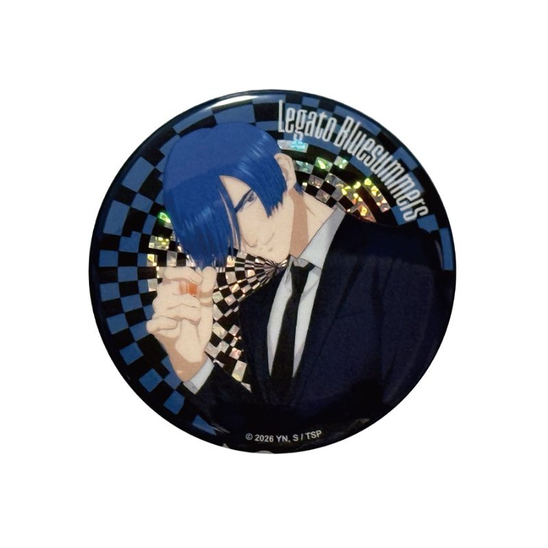 TRIGUN STARGAZE 描き下ろしメタリック缶バッジ レガート・ブルーサマーズ ("Trigun Stargaze" Original Illustration Metallic Can Badge Legato Bluesummers)