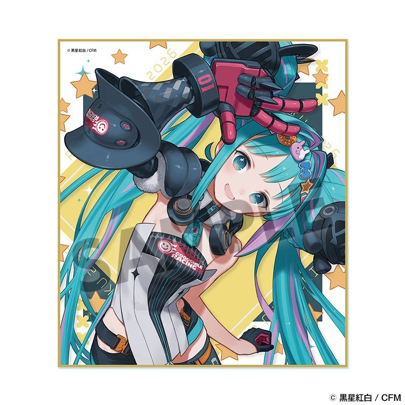 レーシングミク 2026 Rd.1 OKAYAMA 応援Ver. ミニ色紙 (Racing Miku 2026 Rd.1 OKAYAMA CHEERING Ver. Mini Art Board)