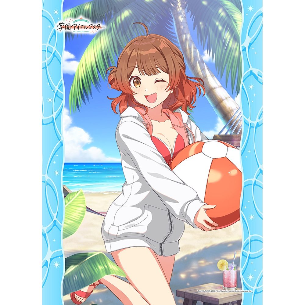 学園アイドルマスター B2タペストリー 花海佑芽/キミとセミブルー Wスエード ("Gakuen Idolmaster" B2 Tapestry Hanami Ume / Kimi to Semi Blue W Suede)