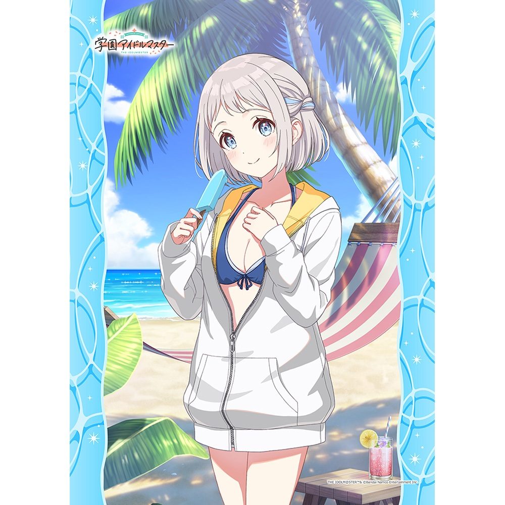 学園アイドルマスター B2タペストリー 葛城リーリヤ/キミとセミブルー Wスエード ("Gakuen Idolmaster" B2 Tapestry Katsuragi Lilja / Kimi to Semi Blue W Suede)
