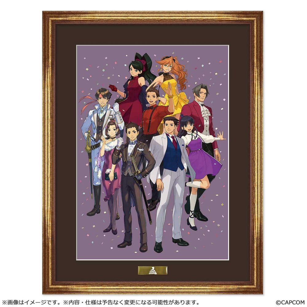 逆転裁判25周年 メインビジュアル 額装付きキャラファイングラフ ("Ace Attorney" 25th Anniversary Main Visual Chara Fine Graph with Frame)