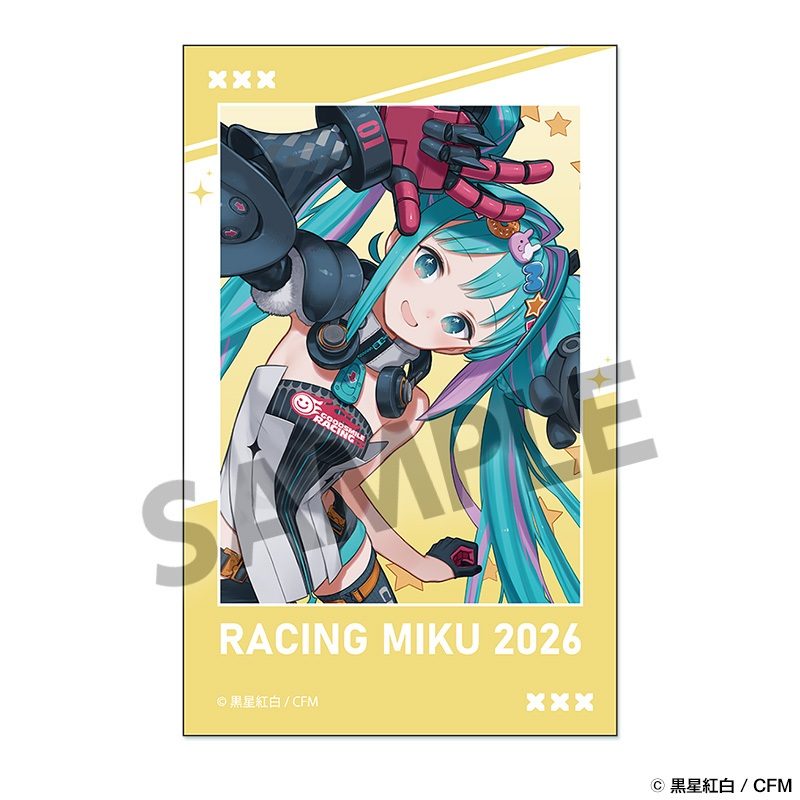 レーシングミク 2026 Rd.1 OKAYAMA 応援Ver. インスタントフォト風ステッカー (Racing Miku 2026 Rd.1 OKAYAMA CHEERING Ver. Instant Photo-style Sticker)