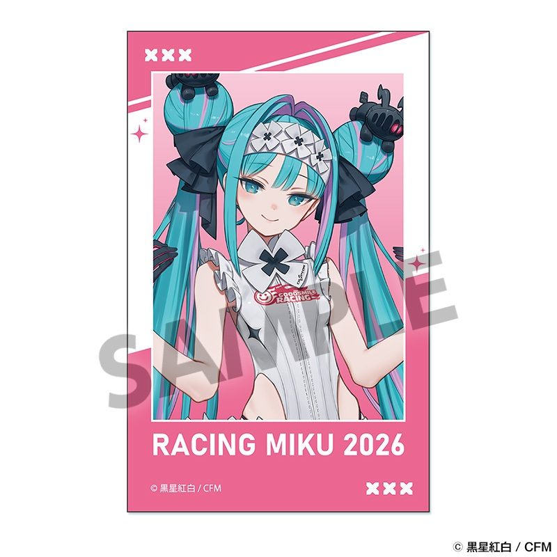 レーシングミク 2026 カフェVer. インスタントフォト風ステッカー (Racing Miku 2026 CAFE Ver. Instant Photo-style Sticker)