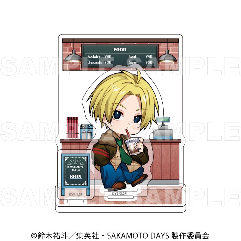 SAKAMOTO DAYS Vintage Style ちびキャラVer. アクリルスタンド 朝倉シン ("Sakamoto Days" Vintage Style Chibi Chara Ver. Acrylic Stand Asakura Shin)