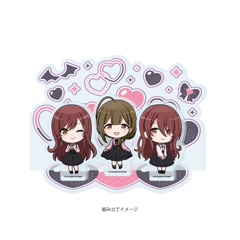 アクリルジオラマ アイドルマスター シャイニーカラーズ 14 283プロ アルストロメリア ダークガーリーファッションVer.(ミニキャライラスト) (Acrylic Diorama "The Idolmaster Shiny Colors" 14 283 Production ALSTROEMERIA Dark Girly Fashion Ver. (Mini Character Illustration))