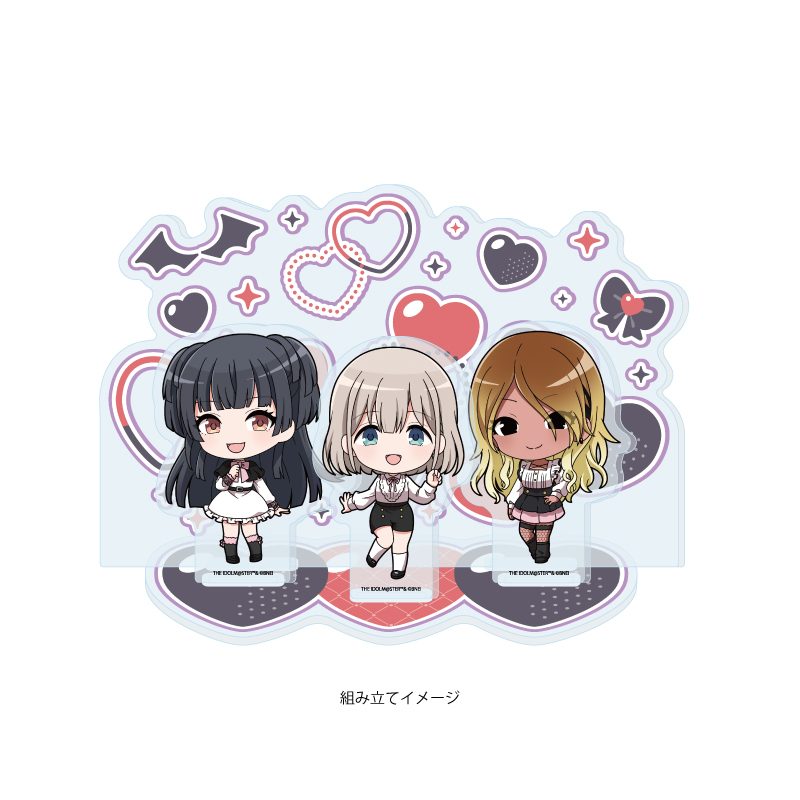 アクリルジオラマ アイドルマスター シャイニーカラーズ 15 283プロ ストレイライト ダークガーリーファッションVer.(ミニキャライラスト) (Acrylic Diorama "The Idolmaster Shiny Colors" 15 283 Production Stray Light Dark Girly Fashion Ver. (Mini Character Illustration))
