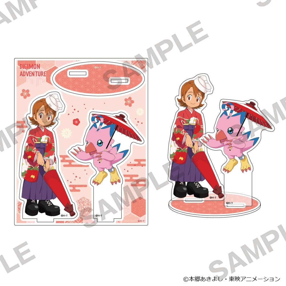 デジモンアドベンチャー アクリルスタンド 和モダンVer. 武之内空&ピヨモン ("Digimon Adventure" Acrylic Stand Japanese Modern Ver. Takenouchi Sora & Piyomon)