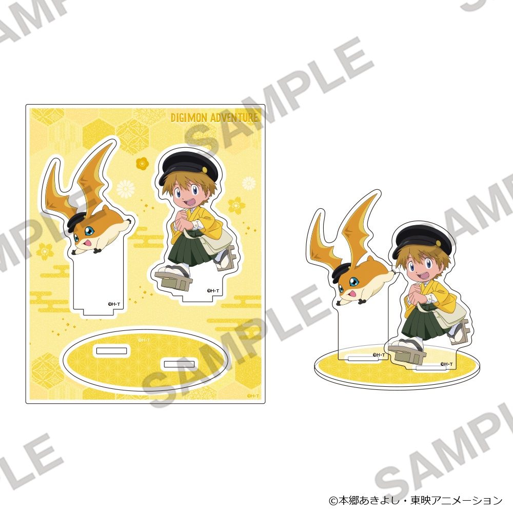 デジモンアドベンチャー アクリルスタンド 和モダンVer. 高石タケル&パタモン ("Digimon Adventure" Acrylic Stand Japanese Modern Ver. Takaishi Takeru & Patamon)